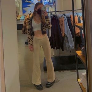 garage cream lounge pants size xs!